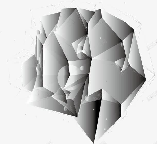 时尚多边形png免抠素材_新图网 https://ixintu.com 几何形状 多边形形状 立体形状