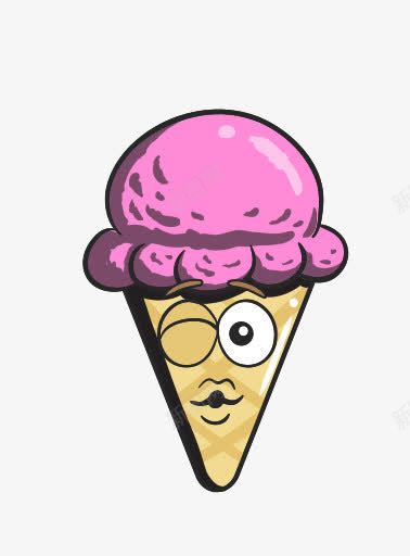 卡通锥奶油表情符号冰蛋卷冰淇凌图标png_新图网 https://ixintu.com Cartoon cone cream emoji ice 冰 卡通 奶油 表情符号 锥