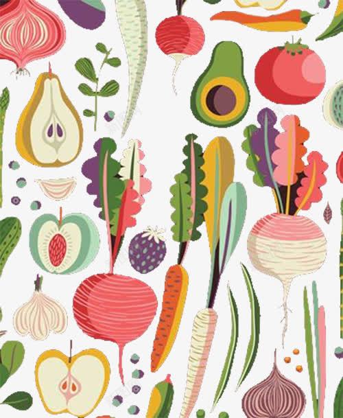 蔬果背景装饰png免抠素材_新图网 https://ixintu.com 时菜 水果素材 水果背景 蔬菜背景
