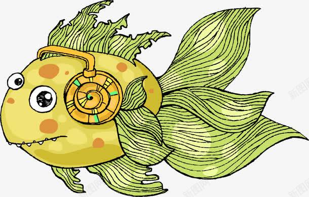 卡通复古金鱼机器人png免抠素材_新图网 https://ixintu.com 卡通复古 金鱼机器人