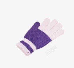紫色毛线手袜素材