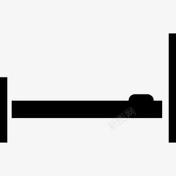 放松的床床空侧视图图标高清图片