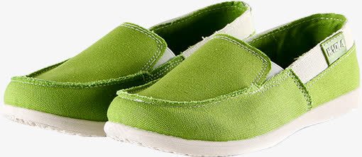 绿色舒适帆布鞋平底鞋png免抠素材_新图网 https://ixintu.com 帆布 平底鞋 绿色 舒适
