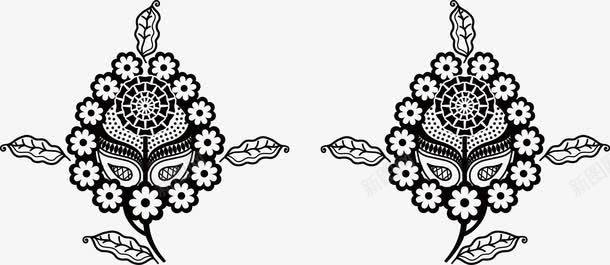 古埃及花朵对称图腾矢量图ai免抠素材_新图网 https://ixintu.com 古埃及 图腾 对称 花朵 矢量图