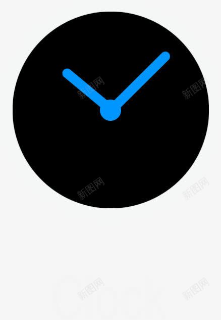 黑色卡通圆形钟表图标png_新图网 https://ixintu.com 卡通 圆形 钟表 黑色