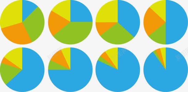 PPT饼形图数据图表png免抠素材_新图网 https://ixintu.com PPT设计 数据图表 饼形图