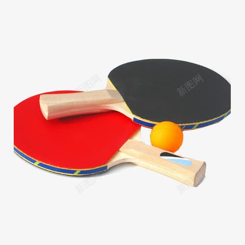 乒乓球拍png免抠素材_新图网 https://ixintu.com 打乒乓球 正背面 球 红色 运动