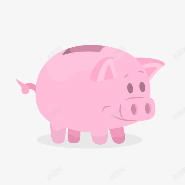 粉色猪存钱罐png免抠素材_新图网 https://ixintu.com 储蓄罐 存钱罐 扁平化 猪 粉色