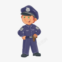 警察肩章紫色警察矢量图高清图片