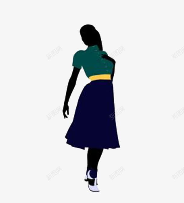 穿裙子的女人png免抠素材_新图网 https://ixintu.com 元素 剪影 女人 裙子