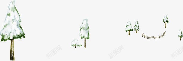 雪中的树木png免抠素材_新图网 https://ixintu.com 树木 积雪 覆盖 雪中
