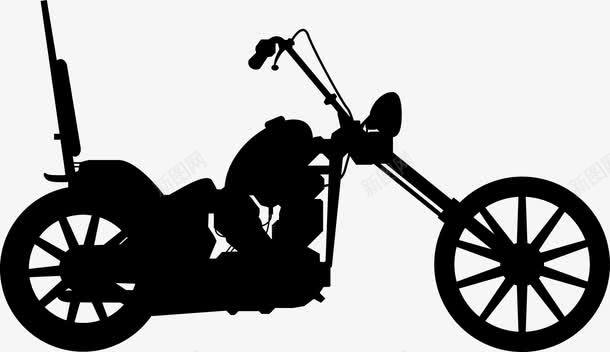 90年代黑色欧式摩托车黑影图标png_新图网 https://ixintu.com 90年 复古 摩托车 黑影