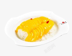 甜米饭黄桃糯米扣高清图片
