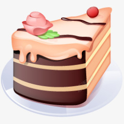 蛋糕块块蛋糕图标高清图片