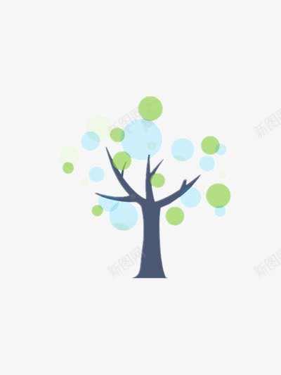 长满清新蓝色绿色气泡的树杈png免抠素材_新图网 https://ixintu.com 树杈 气泡 绿色气泡 蓝色气泡 蓝色绿色