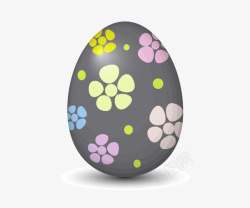 水笔风格彩蛋卡通花朵彩蛋高清图片