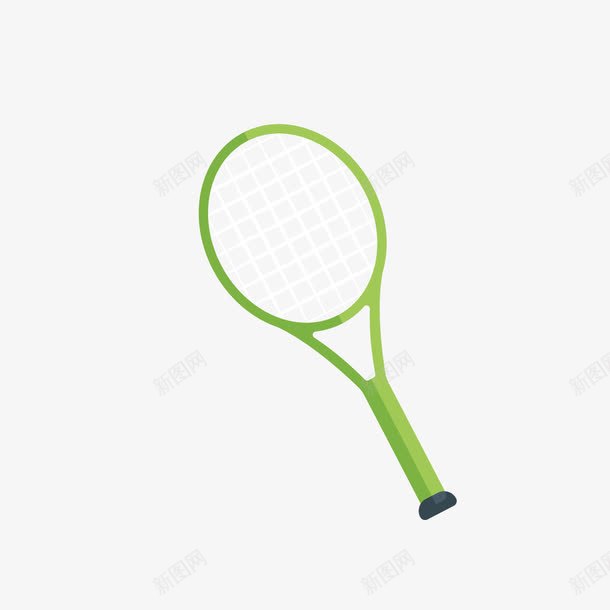 绿色的网球拍png免抠素材_新图网 https://ixintu.com 球拍 绿色 绿色网球拍 网球拍 运动 黑色