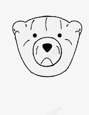 北极熊头图标图标