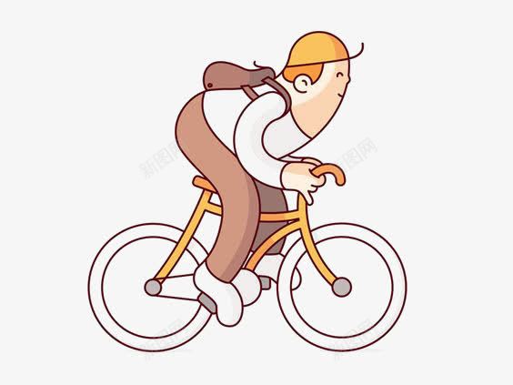骑单车的男孩png免抠素材_新图网 https://ixintu.com 单车 卡通 学生 扁平化 汽车 骑行