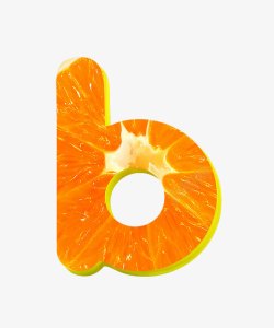 橙子字母b素材