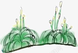手绘绿色植物卡通png免抠素材_新图网 https://ixintu.com 卡通 绿色植物