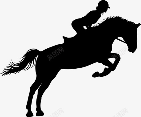 飞奔的马和人图标图标