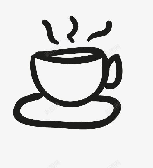 手绘咖啡杯图标png_新图网 https://ixintu.com png图形 png装饰 咖啡杯 手绘 装饰 黑色
