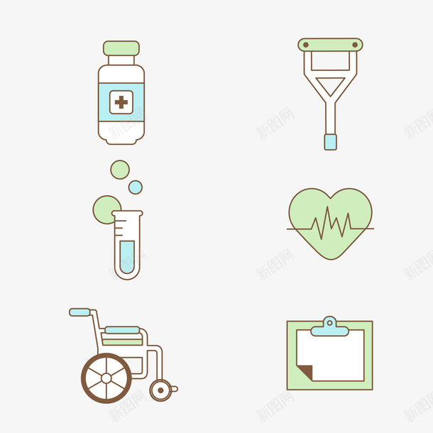 药瓶试管推车病历本矢量图eps免抠素材_新图网 https://ixintu.com 免抠图PNG 推车 病历本 药瓶 试管 矢量图
