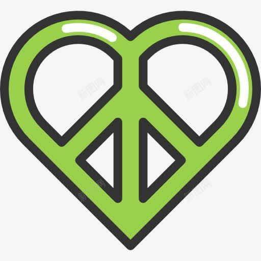 和平图标png_新图网 https://ixintu.com 和平 和平主义 嬉皮士 形状和符号 爱