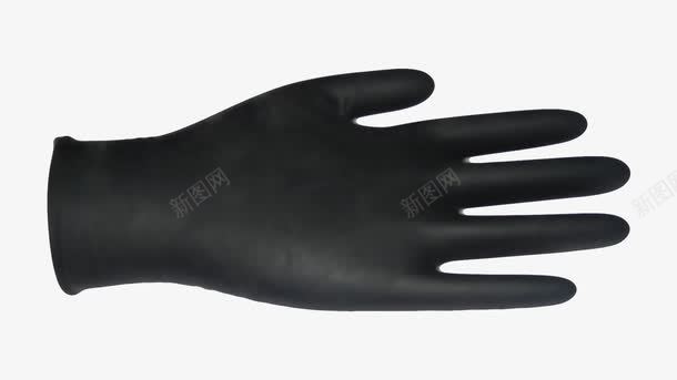 黑色胶皮手套图标png_新图网 https://ixintu.com 一次性使用 产品实物 黑色手套