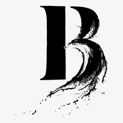 变形水艺术字黑色字体变形B高清图片