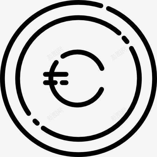 大的欧元硬币图标png_新图网 https://ixintu.com 商业 欧元 硬币 货币 银行