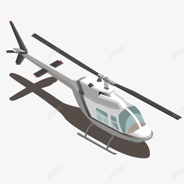 双螺旋直升机png免抠素材_新图网 https://ixintu.com 双螺旋 白色 直升机