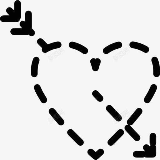 纹身的图标png_新图网 https://ixintu.com 心 我爱你 标志 浪漫的情人节 虚线