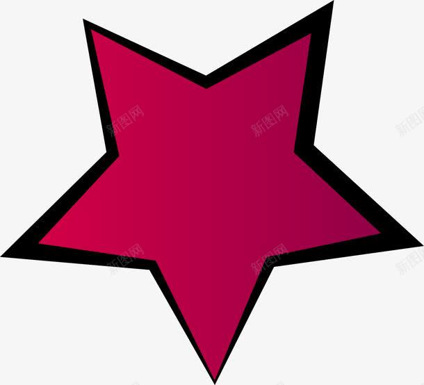 红色简约五角星png免抠素材_新图网 https://ixintu.com 五角星 免抠PNG 图案 星星 简约 红色 装饰图案