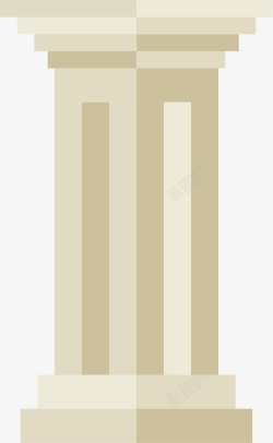 爱奥尼亚柱式透明的墙柱矢量图高清图片