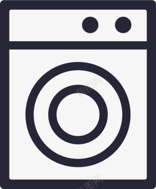 健康洗衣机矢量图图标图标