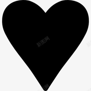 黑色的心的爱的象征图标图标