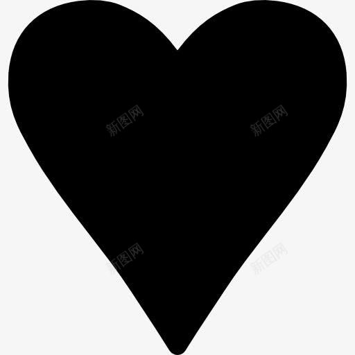 黑色的心的爱的象征图标png_新图网 https://ixintu.com 形状 心 情感 爱 符号 黑色