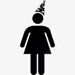 方帽女人的生日图标高清图片