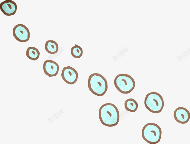 蓝色水泡png免抠素材_新图网 https://ixintu.com 手绘水泡 水泡 漂浮水泡