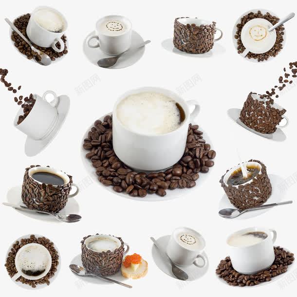 饮料咖啡png免抠素材_新图网 https://ixintu.com 休闲 创意 咖啡 咖啡豆 茶杯