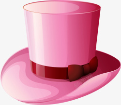 卡通粉色魔术帽装饰素材