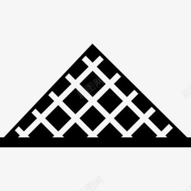 罗浮宫金字塔图标图标