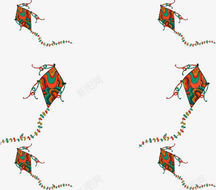 卡通风筝底纹矢量图ai免抠素材_新图网 https://ixintu.com 卡通 底纹 风筝 矢量图