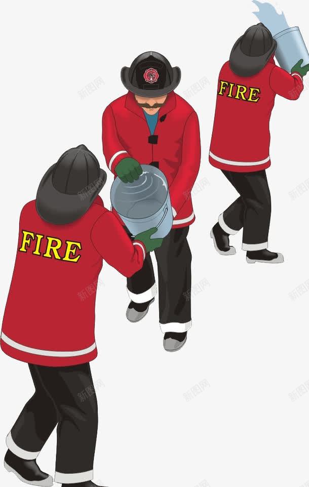 消防人员png免抠素材_新图网 https://ixintu.com 卡通 手绘 救火 消防人员 红色