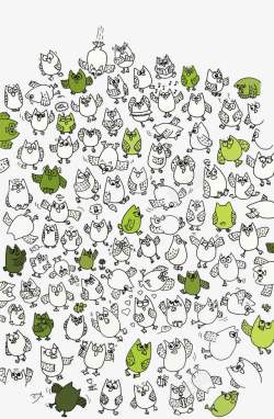 猫头鹰底纹素材