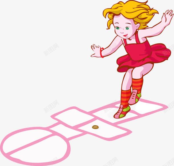 可爱的小孩png免抠素材_新图网 https://ixintu.com 小女孩 玩游戏 粉色 红色