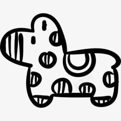 斑点马马玩具动物图标高清图片