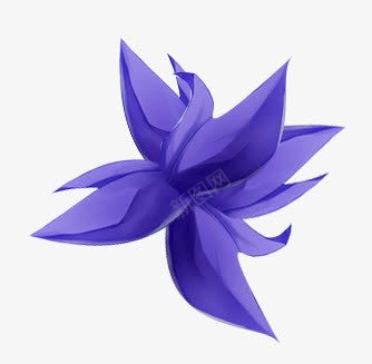 蓝紫色花朵手绘插画png免抠素材_新图网 https://ixintu.com 插画 紫色 花朵